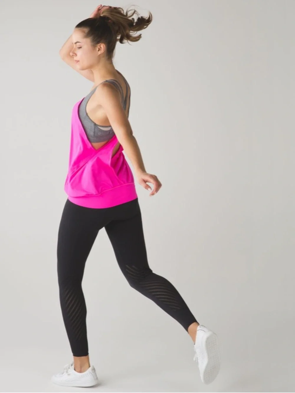 lululemon athletica Nouveau Limits Tank Rasberry Glo Light Vintage Sz M
